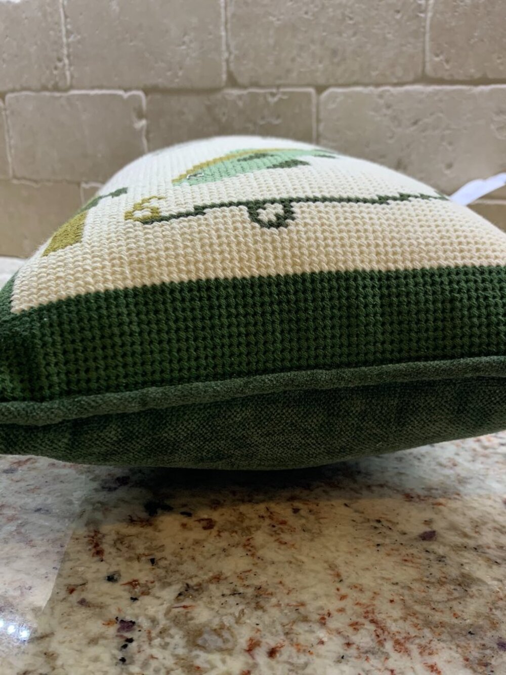Pillow "Gone Fishing" Needlepoint Pillow NWT - Picture 6 of 7